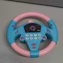 TOYANDON Kids Steering Wheel - Toddler Steering Wheel Toy, Simulated Driving Racing Car Game Controller, Pretend Driving Toy with Light and Music Electric Sounding Effects for Boys Girls (No Battery)