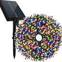 Tcamp 164Ft 500 LED Solar Christmas Lights Outdoor Waterproof with Remote Timer, 8 Modes Solar Powered Fairy String Lights for Christmas Tree Wedding Party Holiday Outdoor Indoor Decor (Multi-Color)