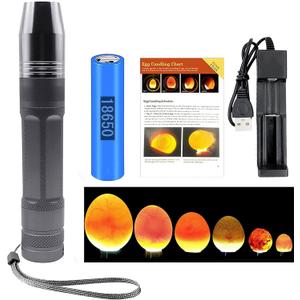 Egg Candler, Egg Incubator Light2025 Upgraded Charger Egg Candler Candling Checker Light for Chicken Quail Dark Canary Pigeon All Eggs Battery Powered(Include Egg Candling Guide)
