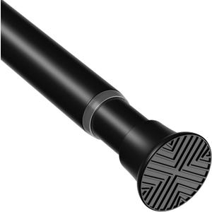 Curtain Rods for Windows 32-75 Inch, 7/8 Inch Diameter Adjustable Tension Curtain Rod No Drilling, Spring Rods for Windows Door Kitchen, Black