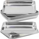 7 Pack Rectangle Stainless Steel Surgical Tray, 9 x 6.7 Inch Surgical Tray, Stainless Steel Medical Trays for Lab Instruments Organizer, Lab, Tattoo, Dental