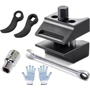 Automotive Suspension Strut Separator Tool Kit, Including a pry bar Wrench Adapter and Gloves, Compatible with V olkswagen, A UDI, B MW, F ord, P eugeot, C itron