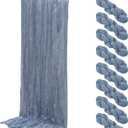 8Pack Dusty Blue Cheesecloth Table Runners 120Inch Cheese Cloth Blue Table Runner Rustic Sheer Gauze Table Runner for Wedding Baby Shower Birthday Party Table Decor