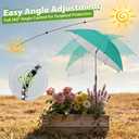 Plant Umbrellas for Outdoor Plants, 3Pack 24” Plants Sun Shade,360°Adjustable Angle, for Garden Beds Potted Flower