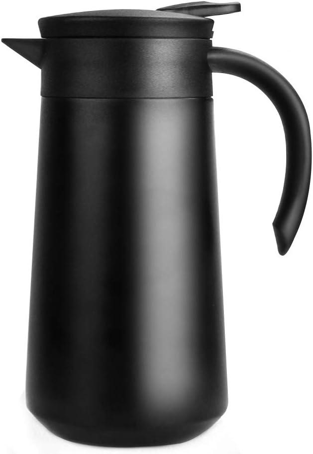 28oz Coffee Carafe Airpot Insulated Coffee Thermos Urn Stainless Steel Vacuum Thermal Pot Flask for Coffee, Hot Water, Tea, Hot Beverage - Keep 9 Hours Hot, 18 Hours Cold (Black)