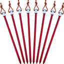 Tent Stakes Pegs 9 inch, Lightweight Aluminum Alloy Tent Canopy Nail for Outdoor Camping, Hiking, Picnic Blanket, Beach Mat, Yard Fence 8 Pack (Red)