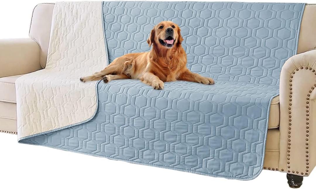 Waterproof and Anti-Slip Dog Bed Cover and Pet Blanket Sofa Pet Bed Mat car Incontinence Mattress Protectors Furniture Couch Cover for Most Cats Dogs, Pets52x82-Stoneblue (52x82Inch (Pack of 1))