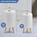 2 Pack Automatic Trash Can 12L / 3 Gallon and 10L / 2.64 Gallon Bathroom Trash Bin with Lid Touchless Small Smart Motion Sensor Garbage Cans for Kitchen, Bathroom, Living Room and Bedroom