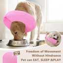 Inflatable Dog Cone Collar, Cone for Dogs to Stop Licking, Donut Collar After Surgery, Soft Dog Cone Alternative, Cones Collar for Small Medium Large Dogs (Pink, M (Neck 9"-13")) (Pink, M)