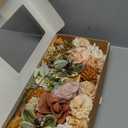 Ling's moment Fake Flowers Box, Faux Artificial Greenery Stems Foam Roses Dahlia Gardenia Tulip Silk Carnation Fabic Flower for Centerpieces Bouquet Wedding Vase, Apricot & Peach, Deluxe Combo