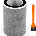 for Shark HP201 HP202 Clean Sense MAX Replacement Filter, Compatible with HP200 HP301 HP302 HC500 HC501 UA205 AP1000 True HEPA Filters,Compare Part HE2FKBASMB HE2FKBAS HE2FKPET HE2FKPRO,1 Pack Gray