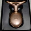 7 Color Face and Neck Massager Light Therapy, Red Light Based Facial Massager for Skin Care, Firming, Smoothing (Rose Golden)