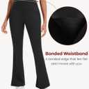 High Waisted Flare Leggings for Women with Pockets, Tummy Control Yoga Pants, Bootcut Workout Leggings (Black, XXL)