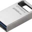 Kingston DataTraveler Micro 256GB USB Flash Drive | Ultra-Small Premium Metal Design | USB 3.2 Gen 1 | Speeds up to 200MB/s | DTMC3G2/256GB,Silver