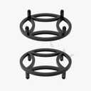 Zhongma 2 Pack 11.8" Sturdy Potted Plant Stand Flower Pot Holder Heavy Duty Construction, Low Plant Stand for Home Indoor and Outdoor, Sturdy plant riser and saucer without Installation Required