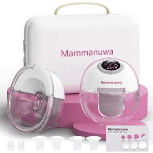 Electric Breast Pump - Lightweight, Portable, & Hands-Free with Baby Mouth Technology - BPA-Free, 4 Modes, 9 Levels - Elevate Your Breastfeeding Style with Mammanuwa S32 (White)