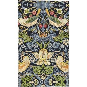William Morris Art Kitchen Hand Towel, Green/Yellow Strawberry Thief Art Bathroom Bath Towel, Vintage Floral Bird Flower Leaf Absorbent Soft Dish Fingertip Towels for Hotel Swim Spa Gym Sports