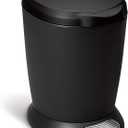 simplehuman 6 Liter / 1.6 Gallon Compact Plastic Round Bathroom Step Trash Can, Black