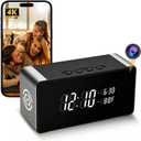 Hidden Camera Clock 4K HD WiFi, Wireless Camera with Night Vision Motion Detection, Nanny Cam for Home Security Indoor, Remote Live Stream Surveillance Camera
