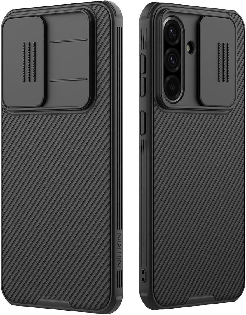 Mangix for Samsung Galaxy A36 5G Phone Case with Camera Cover,Slim Fit Thin Polycarbonate Protective Shockproof Cover with Slide Camera Cover, Upgraded Case for Samsung Galaxy A36 5G (Black)