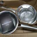 Titanium sauce pans for cooking, 1.5&2.5QT Pure Titanium Hammered Pro with Two Lids, Non-Toxic Skillet for Cooking, PFAS/PFOA/PTFE Free Cookware, Dishwasher&Oven Safe, Kitchen Induction Compatible
