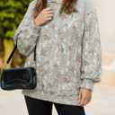 Yousify Womens Camo Hoodies Oversized Fleece Sweatshirts Fall Fashion Long Sleeve Pullover Winter Clothes with Pockets (Large, Khaki)