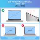 Case for Microsoft Surface Laptop 13.8 inch (Model 2036), 2024 Windows 11 Copilot+ PC, 7th Edition Touchscreen Display, Plastic Hard Shell Case with Keyboard Cover, Star Sparkle Sakura Pink