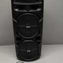 Pyle Portable Bluetooth PA Speaker System - 600W Rechargeable Outdoor Bluetooth Speaker Portable PA System w/ Dual 8 Subwoofer 1 Tweeter, Microphone In, Party Lights, USB, Radio, Remote - PPHP2835B