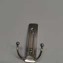 Command Large Double Bathroom Wall Hook, Damage-Free Hanging with Adhesive Strip, Great for Hanging Bath Towels, 1 Satin Nickel Wall Hook and 1 Water-Resistant Strip, Holds up to 4 lb