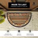 Extra Durable, Superior Absorption, Front Door Mat for Outdoor & Indoor - Welcome Mat for Entryway, Entrance, Patio, Porch - Waterproof, Non-Slip Backing, Coarse Fibers (Semicircle Mosaico,18x30)