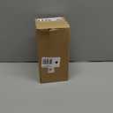 Resin Christmas Tree Figurines, 2Pcs Distressed White with Gold Table top Christmas Trees, Small Christmas Tree Figurine Set, Decorative Xmas Trees for Rustic Christmas Decor