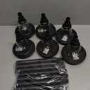 Beau Jardin 6 Pack Solar Pathway Lights Stainless Steel Outdoor Solar Powered Light Waterproof Glass High Lumen for Garden Landscape Path Yard Walkway Patio Driveway Outside White Color Changing Black