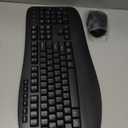 Wireless Keyboard and Mouse Combo, Full Size Ergonomic Keyboard with Palm Rest, Comfortable Natural Typing, 2.4G Lag-Free, Sleep Mode, 3 Level DPI Computer Mouse Keyboard for Laptop, Windows-Grey