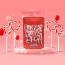 Fruidles 120 Lollipops Mini Red Heart Shaped Strawberry Flavored Individually Wrapped, 5g 120 Lollipops 2 Pounds (EXP 06/08/27)