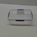 Sistema KLIP IT Food Storage Container, 7 L, Airtight & Stackable, BPA-Free, Clear with Blue Clips (236oz)
