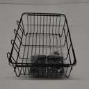 Over the Sink Expandable Dish Drainer Drying Rack In Stainless Steel for Small Kitchen, Counter Space Saving Modern Compact Metal Above Plate Dryer Strainer, Adjustable Hanging Inside Drain Holder (Black)