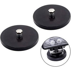 2 Pcs Magnetic Light Bar Mount, Magnetic Work Light Base, Powerful Magnet Mounting Brackets Holder with Rubber Pad for Off-Road Driving Lamp, Curved LED Light Bar, Emergency Light