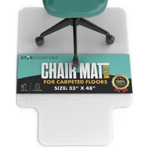 Office Chair Mat for Carpet - Desk Chair Mat for Carpet Protector Mat for Office Chair - Computer Chair Mat for Carpet - Office Floor Mats for Rolling Chairs Carpet - 33" x 48", Carpet with Lip