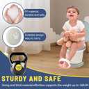 SunnySmile portable, foldable potty seat for toddler, Training Toilet Seat Emergency Toilet for Car, Camping, Outdoor, indoor (grey, large)