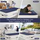 KNZZO Air Mattress Twin with Built-in Pump, Blow Up Mattress with Soft Flocked Top, Leakproof Inflatable Mattress, Foldable Waterproof Air Bed for Home, Guests, Camping, with Storage Bag