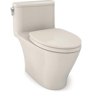 TOTO Nexus One-Piece Elongated 1.28 GPF Universal Height Toilet with CEFIONTECT and SS124 SoftClose Seat, WASHLET + Ready, Sedona Beige - MS642124CEFG#12