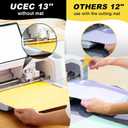 UCEC 52Pack Removable Vinyl Sheets Compatible with Cricut Maker 4/Maker 3/Explore 3/Explore 4, 22 Color Permanent Vinyl 13"x12" Self Adhesive Vinyls Sheets for DIY Projects Scrapbooking Cup Decoration
