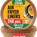 240 pcs Air Fryer Liners for Ninja, Round Disposable Airfryer Paper Liners  Non-Stick and Oil Proof for Easy Cleanup, Great for Oven, Pans & Baking  8 Inch for 5-8 qt Basket by Baker's Signature
