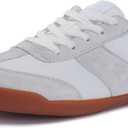 WHITIN Women's Wide Toe Box Barefoot Shoes | Fashion Suede Patchwork Design | Zero Drop Sole (White)