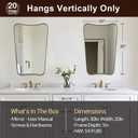 ANDY STAR Irregular 24"x30" Brushed Gold Bathroom Vanity Mirror