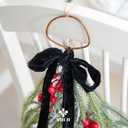 MEEDEE Black Velvet Ribbon 2 Inch Wide Frayed Ribbons Crinkle Raw Edge Black Christmas Ribbons 2 Rolls 4 Yards Crushed Velvet Ribbon for Gift Wrapping, Wedding Bouquet