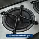 4 Pcs 10 Inches Speaker Subwoofer Bar Grill Matte Black Metal Car Audio Grill Cover Protector for Home/car Subwoofer Box