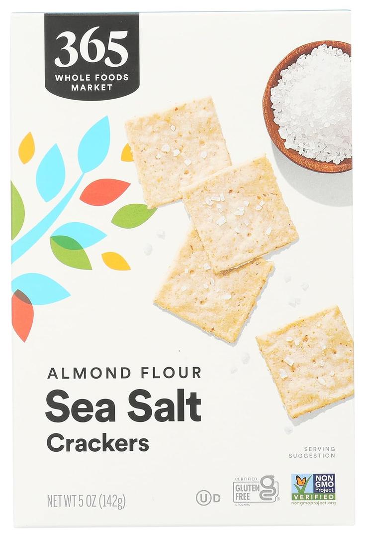 365 by Whole Foods Market, Almond Flour Sea Salt Crackers, 5 Ounce (EXP 03/28/26)