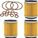 3 Packs Oil Filter with O-Ring 5D3-13440-09-00 for Yamaha YFZ450 YZ250F YZ426F WR250F WR450F WR426F 5D3-13440-02-00 ATV Oil Filter