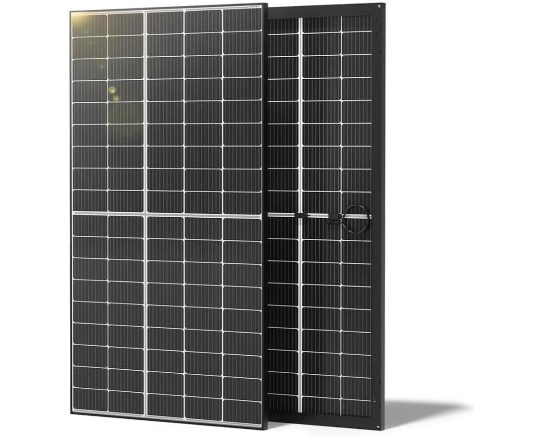 Renogy Solar Panels 640 Watts 12V/24V 2PCS 320W Bifacial Solar Panel Monocrystalline On/Off Grid Rigid Over 400 Watt Solar Panel 30% Higher Efficiency Durable for Homes Roof RV Boat Camping Black